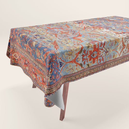 Sultanabad Antique Persian Rug Print Tablecloth Gallery Image 1