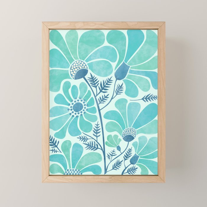 Himalayan Blue Poppies Floral Mini Art Print Gallery Image 1