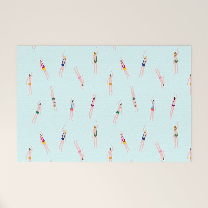 Swimmers in the pool Welcome Mat Gallery Image 1