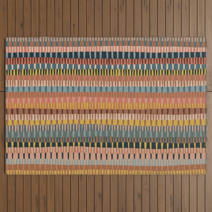 Mix of Stripes #1 Outdoor Rug Gallery Image 3
