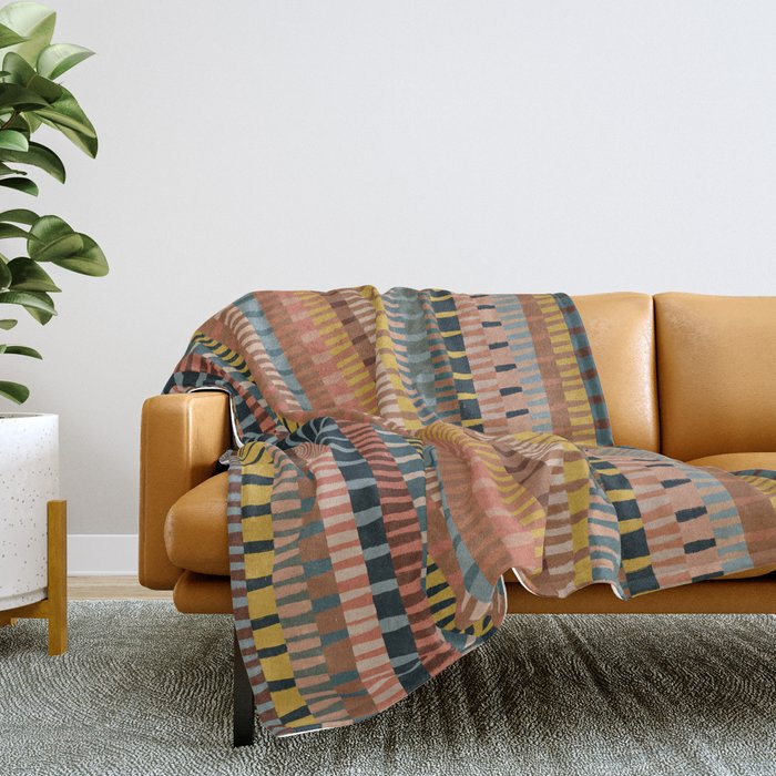 Mix of Stripes #1 Throw Blanket Gallery Image 2