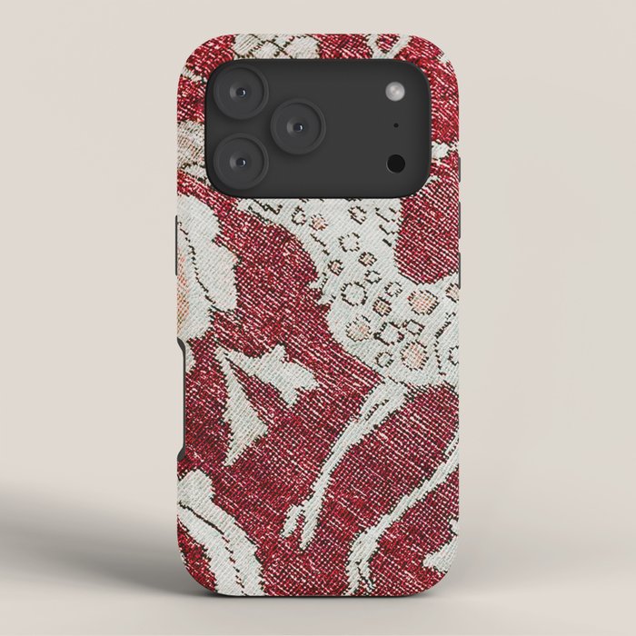 Spotted Fawn From Antique Persian Animal Rug Print iPhone Case Gallery Image 3