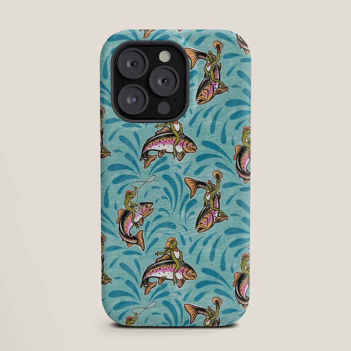 Rodeo Frogs - Aqua iPhone Case Gallery Image 19