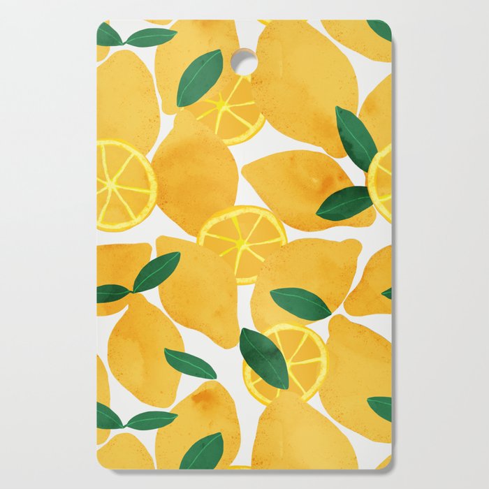 lemon mediterranean still life Cutting Board Gallery Image 1
