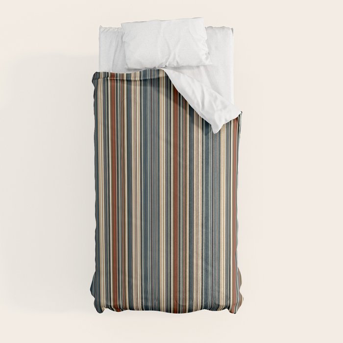 Dark Indigo Tan Stripes Comforter Gallery Image 9