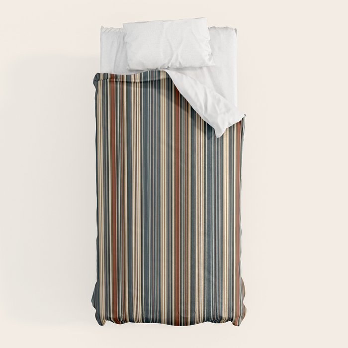 Dark Indigo Tan Stripes Comforter Gallery Image 5