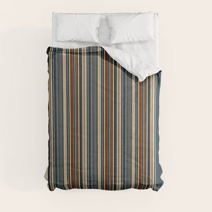 Dark Indigo Tan Stripes Comforter Gallery Image 3