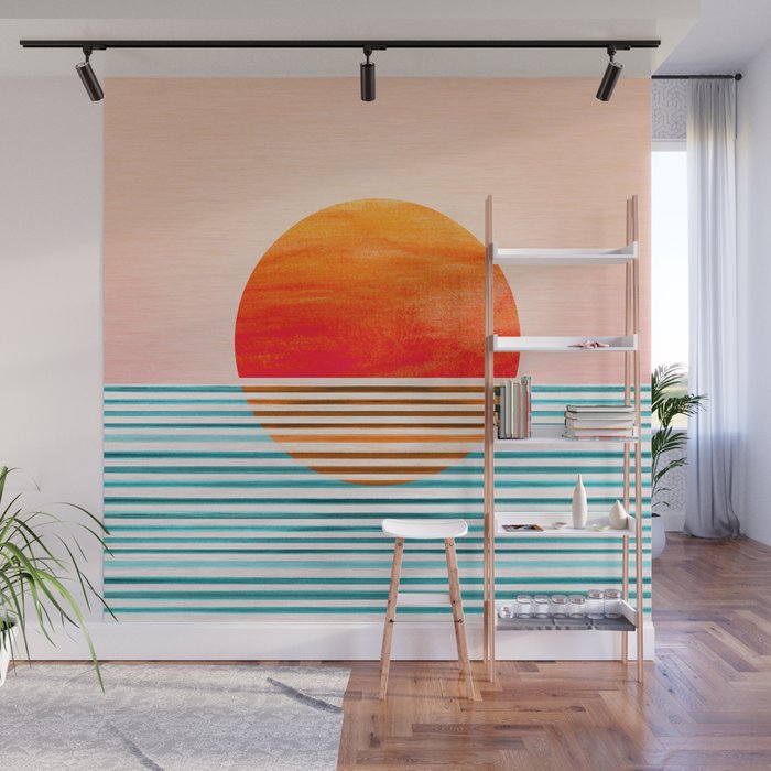 Minimalist Sunset III / Abstract Landscape Wall Mural Gallery Image 1