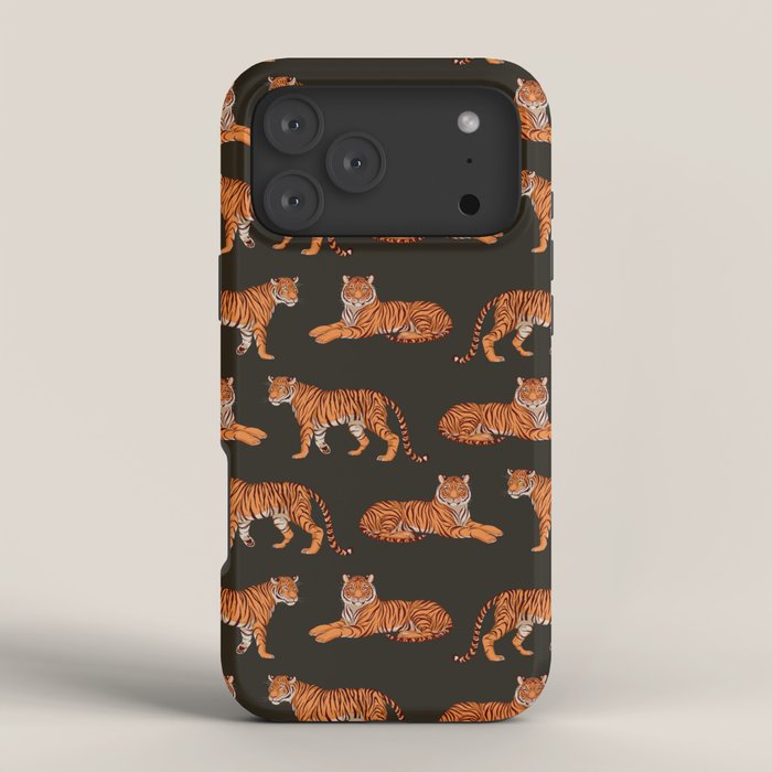 Tigers - Charcoal Black iPhone Case Gallery Image 4