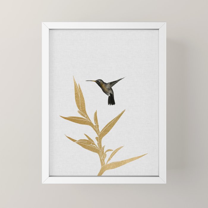 Hummingbird & Flower II Mini Art Print Gallery Image 4