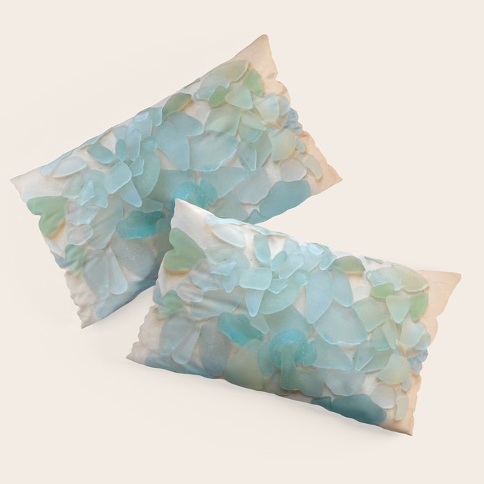Ocean Hue Sea Glass Pillow Sham Gallery Image 2