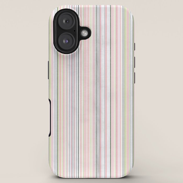 Vintage Pastel Striped Pattern Soft Aesthetic iPhone Case Gallery Image 5