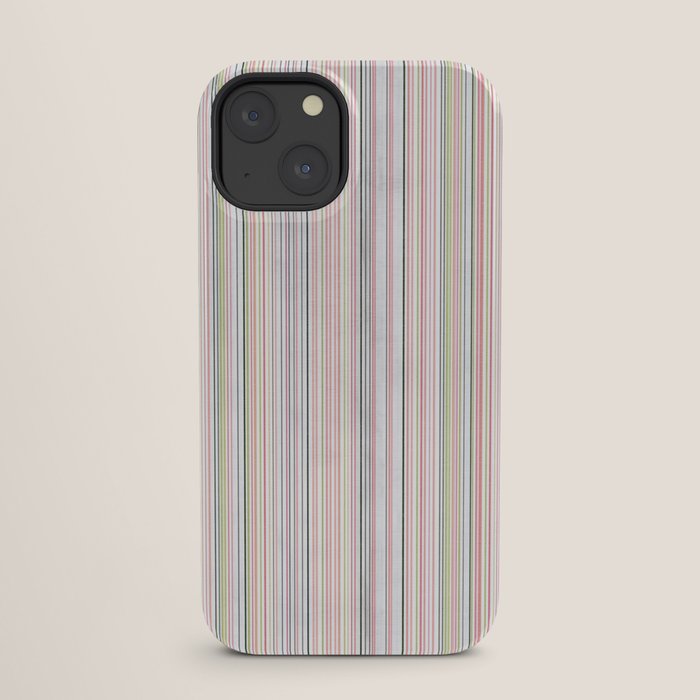 Vintage Pastel Striped Pattern Soft Aesthetic iPhone Case Gallery Image 25