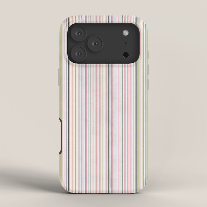 Vintage Pastel Striped Pattern Soft Aesthetic iPhone Case Gallery Image 4