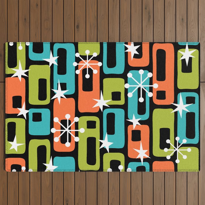 Mid Century Modern Atomic Sparkles 244 Outdoor Rug Gallery Image 2