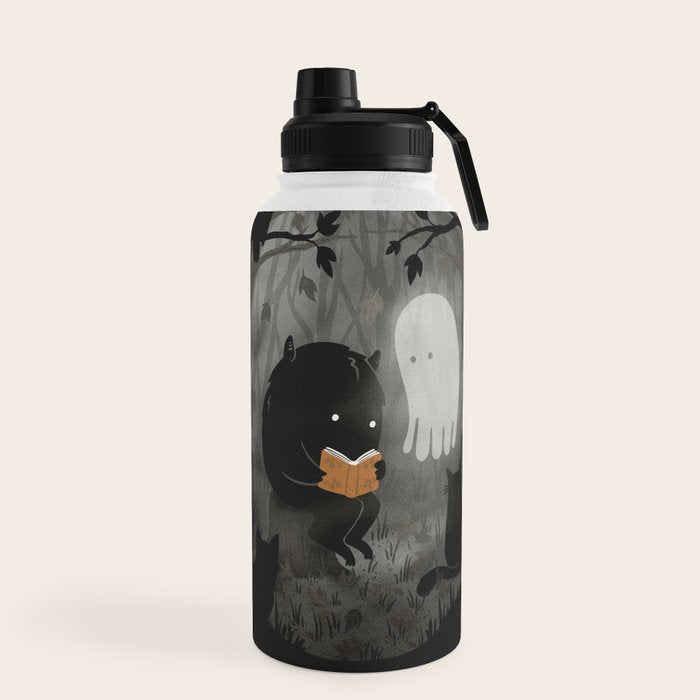 A Quiet Spooky Spot (Book Reading Monster) Water Bottle Gallery Image 5