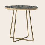 Egyptian hieroglyphs and deities -Abalone and gold Side Table Gallery Image 1