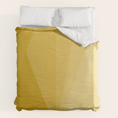 Geometric Triangles VIII Golden Yellow Duvet Cover Gallery Image 2