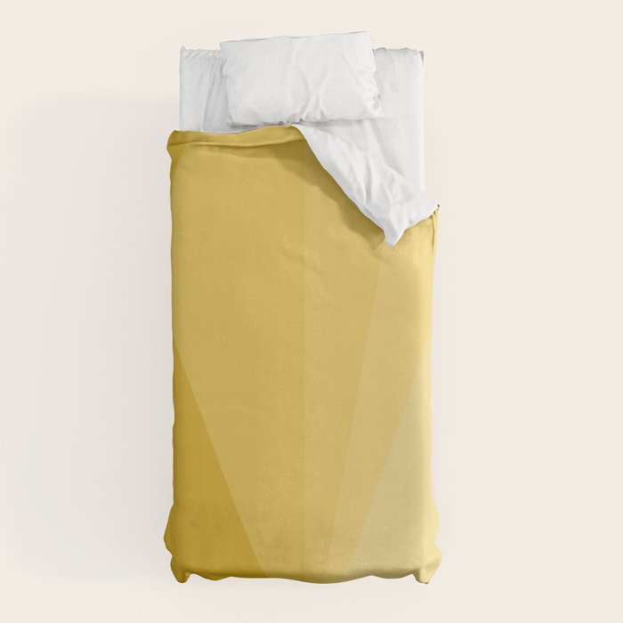 Geometric Triangles VIII Golden Yellow Duvet Cover Gallery Image 5