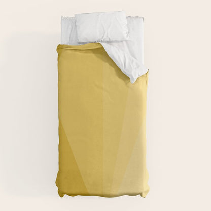 Geometric Triangles VIII Golden Yellow Duvet Cover Gallery Image 5