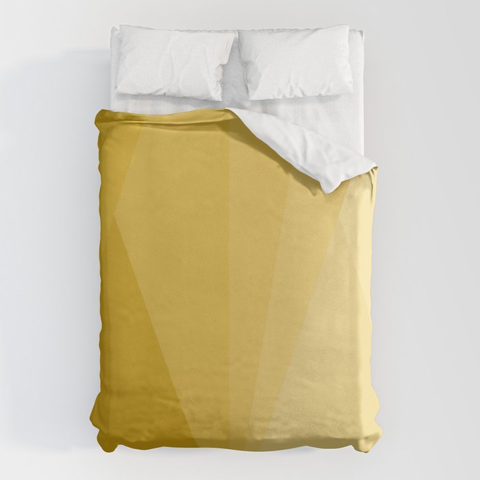 Geometric Triangles VIII Golden Yellow Duvet Cover Gallery Image 6
