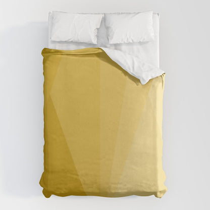 Geometric Triangles VIII Golden Yellow Duvet Cover Gallery Image 6