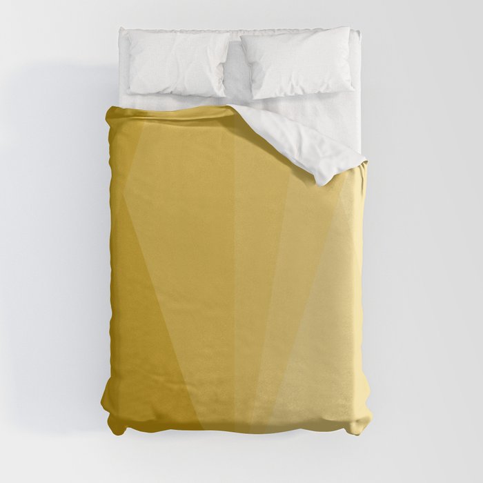 Geometric Triangles VIII Golden Yellow Duvet Cover Gallery Image 3