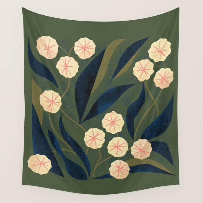 Green Floral Wall Tapestry Gallery Image 3