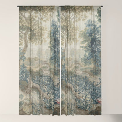 Antique 18th Century Flemish Verdure Tapestry Window Curtain Gallery Image 22