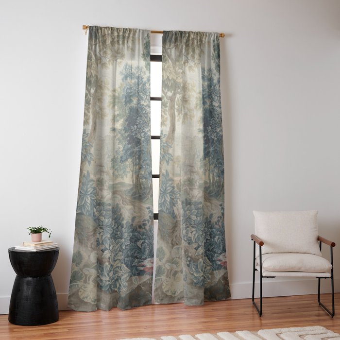Antique 18th Century Flemish Verdure Tapestry Window Curtain Gallery Image 14