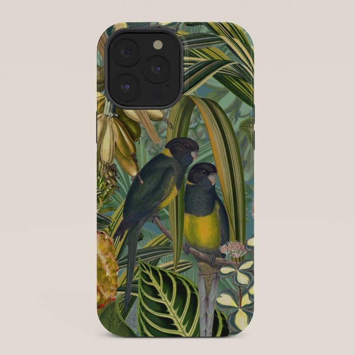 Vintage & Shabby Chic - Green Tropical Bird Flower Garden iPhone Case Gallery Image 36