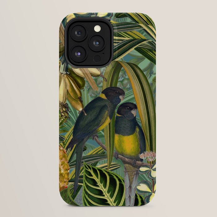 Vintage & Shabby Chic - Green Tropical Bird Flower Garden iPhone Case Gallery Image 32