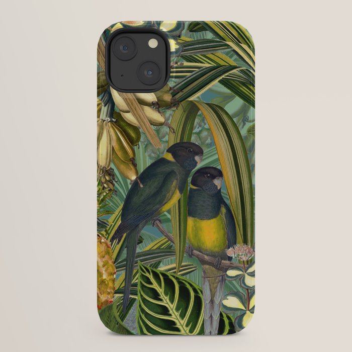 Vintage & Shabby Chic - Green Tropical Bird Flower Garden iPhone Case Gallery Image 30
