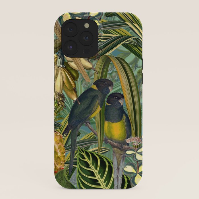 Vintage & Shabby Chic - Green Tropical Bird Flower Garden iPhone Case Gallery Image 40