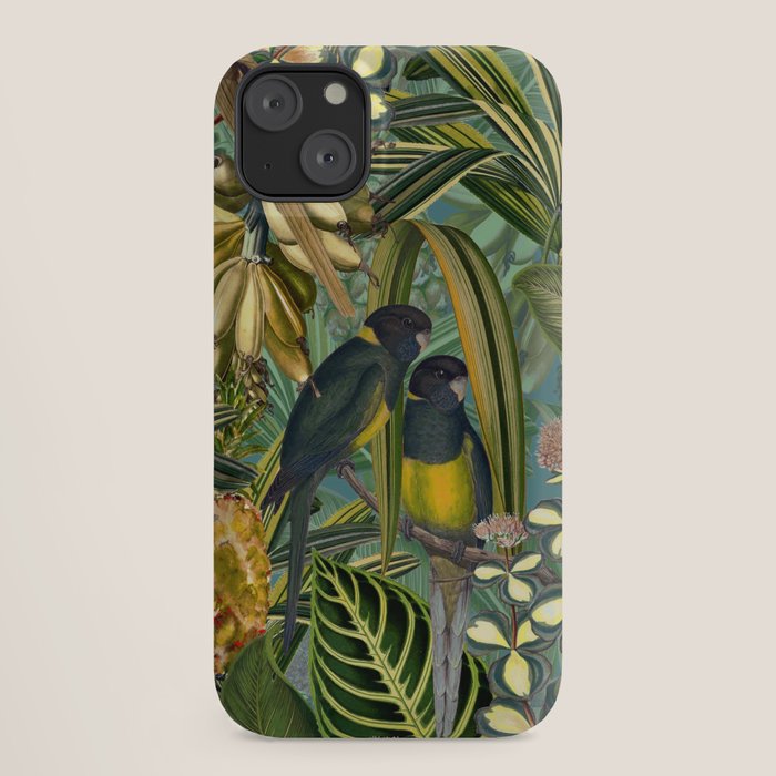 Vintage & Shabby Chic - Green Tropical Bird Flower Garden iPhone Case Gallery Image 18