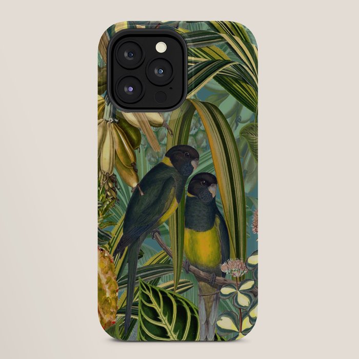 Vintage & Shabby Chic - Green Tropical Bird Flower Garden iPhone Case Gallery Image 28