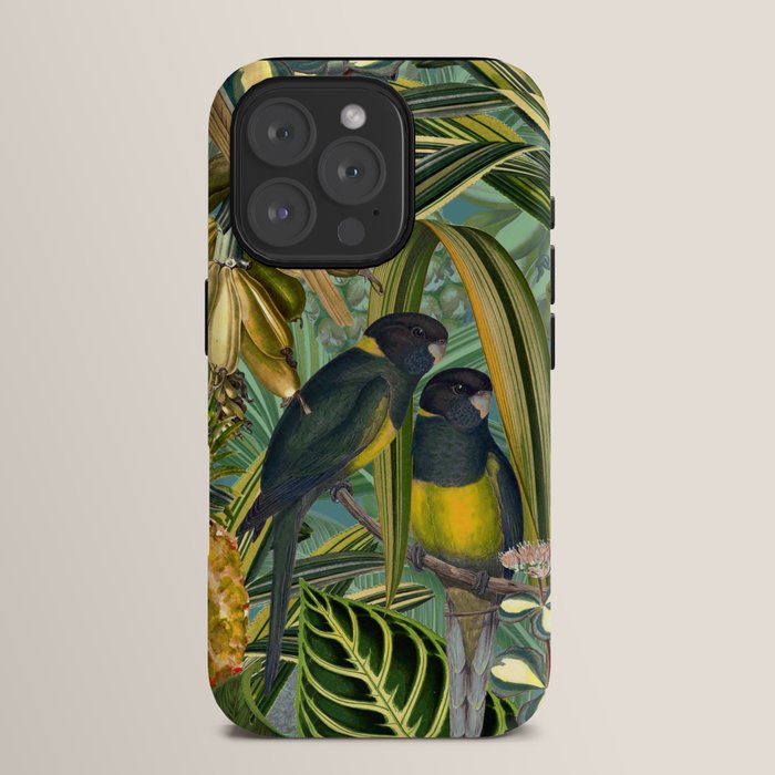 Vintage & Shabby Chic - Green Tropical Bird Flower Garden iPhone Case Gallery Image 15
