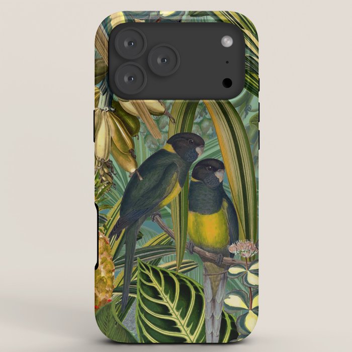 Vintage & Shabby Chic - Green Tropical Bird Flower Garden iPhone Case Gallery Image 8
