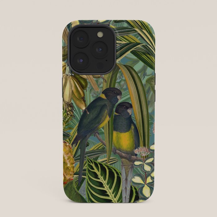 Vintage & Shabby Chic - Green Tropical Bird Flower Garden iPhone Case Gallery Image 35