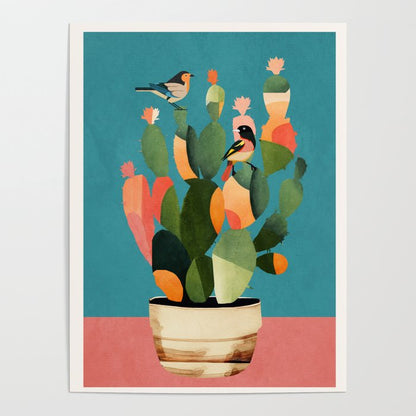 Cactus and Birds 2 Poster Gallery Image 1