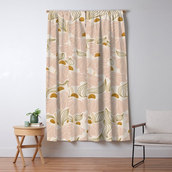 calming essentialsNatural flow meadow blush Window Curtain Gallery Image 1