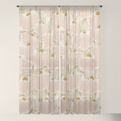 calming essentialsNatural flow meadow blush Window Curtain Gallery Image 22