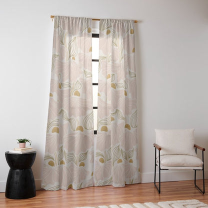calming essentialsNatural flow meadow blush Window Curtain Gallery Image 14