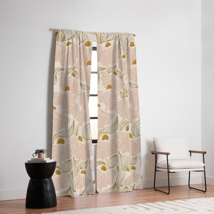 calming essentialsNatural flow meadow blush Window Curtain Gallery Image 2