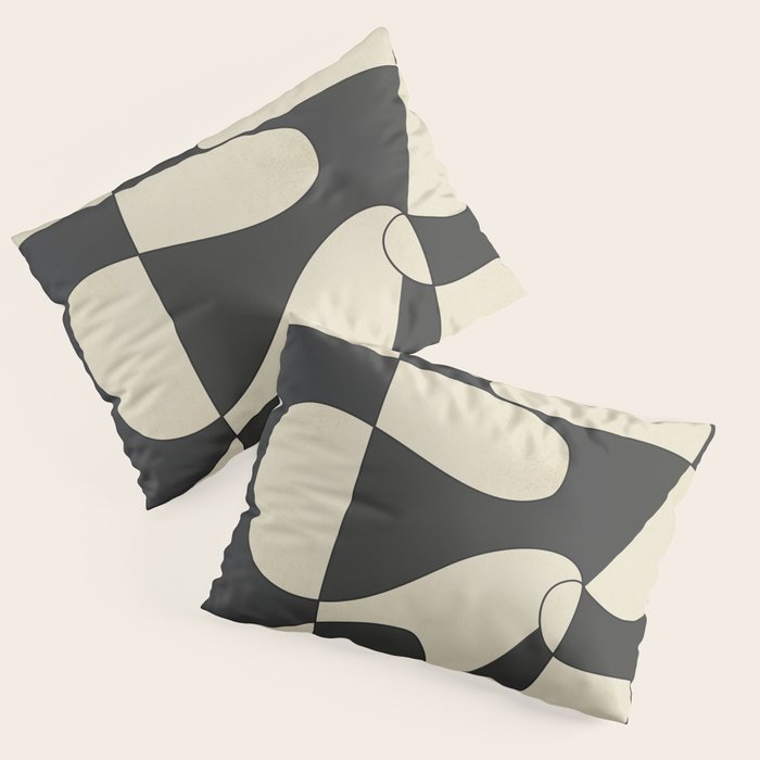 Modern Abstract Contrast - Noir Pillow Sham Gallery Image 3