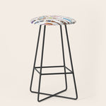 Paddles Oars Lake Life Colorful Oar lake house art Stool Gallery Image 1
