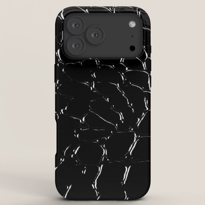 Exotic Black Crocodile Patent Leather iPhone Case Gallery Image 8