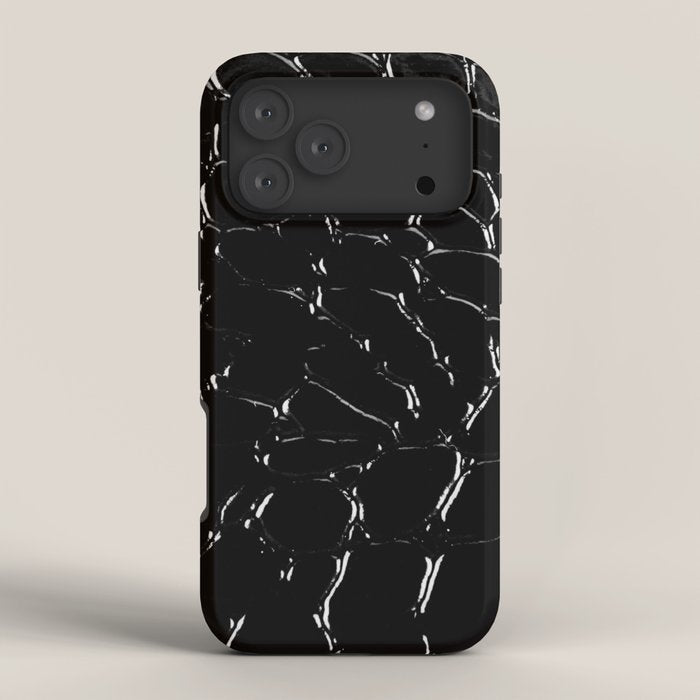 Exotic Black Crocodile Patent Leather iPhone Case Gallery Image 4