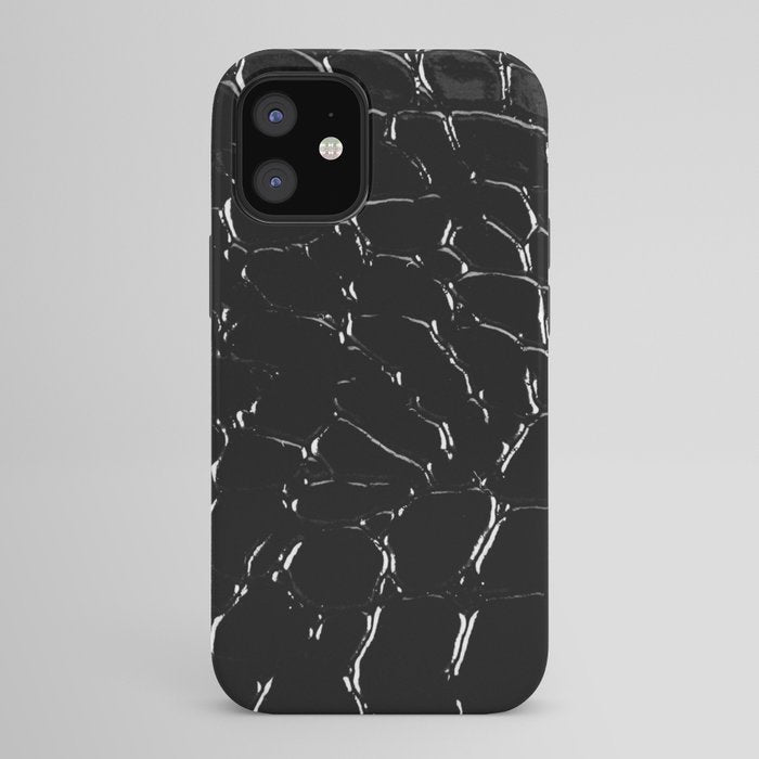 Exotic Black Crocodile Patent Leather iPhone Case Gallery Image 42
