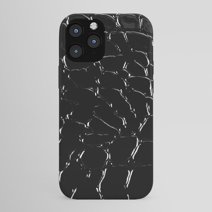 Exotic Black Crocodile Patent Leather iPhone Case Gallery Image 43